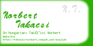 norbert takacsi business card